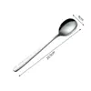 Colher de salada em aço inoxidável, garfo e colher estilo coreano integrados, colher de uso doméstico infantil, colher para massa, colher para sobremesa.