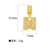 Xi Yin Transfronterizo Europa y América ins Moda Personalidad Hip Hop Colgante Perforado Cobre Microincrustado Circonita Colgante de Cobre de 26 Letras