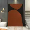 Viento Silencioso Abstracto Arte Grande Pintura Decorativa Fondo de Sofá Pared Mural de Piso Edición Vertical Habitación Modelo Pintura Colgante
