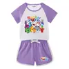 Conjunto de Roupas de Verão Novo 2026 para Crianças, Meninos e Meninas, Hot Pants, Camisetas de Manga Curta, Shorts, Conjunto Casual Esportivo de Duas Peças para Crianças