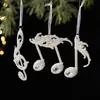 Nuevo Colgante de Plástico Blanco con Copos de Nieve Brillantes, Mariposa Árbol de Navidad Bolsa de Regalo Caramelo Colgante Pequeño Decoración de Carrillón de Viento