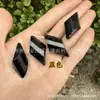 Al por mayor Negro Transparente 20X38mm Patrón de Botón Rombus Agujero Único Cuentas Doble Cara Joyería DIY Materiales Hechos a Mano Accesorios