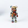 Comercio exterior grava de cristal natural oso violento decoración de escritorio artesanías de resina bearbrick150