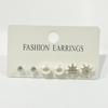 Europa y Estados Unidos temperamento simple comercio exterior Amazon AliExpress aretes de circonita con garra aretes aretes traje de 12 aretes de diamantes
