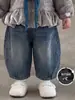 Casaco de algodão de inverno para menina, estilo doce para bebês no inverno, jaqueta suéter peluda bordada com coração, roupas de inverno para crianças