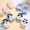 Novas Luvas de Inverno Quentes Fofas de Desenho Animado com Cinco Dedos de Tricô para Estudantes Pelúcia Espessada Com Tampa Flip de Meio Dedo para Aula