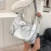 Bolso de Hombro Ligero con Pliegues Estilo Coreano para Mujer, Bolso Tote Casual de Gran Capacidad para Otoño e Invierno, Bolso Cruzado Versátil y Elegante para el Trabajo