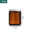 Copo de vela de aromaterapia recipiente de vidro de frasco de vela de fragrância por atacado com tampa castiçal de vidro de vela colorida