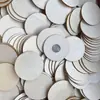 Rebanadas de madera redondas hechas a mano para manualidades rebanadas de madera cuadradas tableros de madera pintados a mano creativos pirograbado tablero redondo de madera de álamo tablero de madera delgado