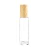 Botella de vidrio con forma de madera, con rodillo, para subembotellado, esencia, aceite esencial, botella oscura, pequeña, vacía, para masaje de perfume, botella marrón con rodillo.