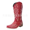 Juyuan En Stock 2026 Nuevos Zapatos de Invierno para Mujer para Comercio Exterior, Deseo Talla Grande Bordados Puntiagudos Botas Largas de Cuero para Mujer Tipo Caballero