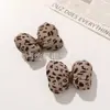 Otoño e Invierno Retro Dulce y Fresco Tela con Estampado de Leopardo Rellena de Algodón Lazo DIY Accesorios para el Cabello Zapatos de Cabeza Calcetines Bolsas Accesorios Accesorios
