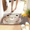 Tapete de entrada de banheiro imitação de caxemira com desenho de gato, tapete decorativo para casa, tapete de chão absorvente de água antiderrapante, disponível para atacado