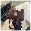 Bolsa de Axila de Design de Nicho Estilo Francês para Mulheres, Nova Versão Coreana da Moda, Bolsa de Mão Casual Moderna de Cor Sólida, Bolsa de Ombro, Bolsa Transversal