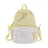 Mochila de Estilo Coreano Ins Fresca con Estampado de Cuadros y Lunares con Ribete de Encaje Femenino, Bolsa Escolar Pequeña para Estudiantes de Secundaria y Preparatoria, y Bolsa para Viajes Diarios para Estudiantes Universitarios