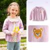 Suéter Nuevo de Primavera para Niños Clase A Cárdigan de Punto para Niños y Niñas y Chaqueta Suéter de Cuello Redondo de Color Sólido para Bebés