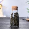 Fábrica al por mayor, tarro de vidrio para almacenar granos de café, tarro de vidrio para té perfumado, tapa de corcho sellada transparente, tarro de té perfumado