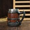 Taza de Barril de Cultura Occidental Nueva Transfronteriza Copa de Vino Vikinga Tomahawk Vintage Personalizada para Hombre Taza de Cerveza Grande