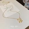 Collar de Cadena para Clavícula de Diseño Nicho Dulce y Elegante de Lujo Ligero Japonés y Coreano, Temperamento de Acero de Titanio que no se Desvanece, Accesorios de Collar para Mujer