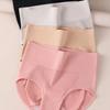 Ropa interior japonesa de cintura alta con diseño de panal 3D sin costuras para mujer, transpirable, para abdomen y cadera.