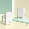 Batería Externa Portátil de Gran Capacidad 20000 Mah, Mini Dibujo Animado al por Mayor con Cable Integrado, Logo Personalizado