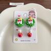 Dibujos Animados Lindo Navidad Clip para la Oreja Niña Aretes Combinables Sin Aretes para Ancianos Alce Niños Joyería para Bebé