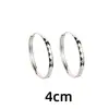 Brinco Grande de Argola com Diamante Vazado Ultra Leve para Menina OL Círculo Exagerado Simples Brincos de Corte Irregular Geométrico Fivela Grande de Orelha