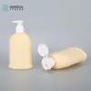 Material de PE 250ml/450ml Frascos Reabastecíveis para Shampoo, Gel de Banho, Higienizador de Mãos, Frascos Plásticos Vazios para Cuidados Maternos e Infantis