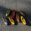 1038-2 Sapatos Baixos para Roupas de Exterior, Usados com Saias, Superfície Fosca, Tira Única, Sapatos Mary Jane de Couro Genuíno, Sola Macia, Sapatos de Bico Baixo com Uma Tira