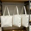 Personalização de Bolsa de Lona Bolsa de Lona Grande Capacidade para Viagem Bolsa Tote de Lona Lisa Bolsa de Armazenamento Bolsa de Pano Bolsa de Algodão Bolsa
