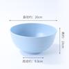Tigela de plástico de palha de trigo 20 cm Nordic Creative Instant Noodle Bowl em dormitório estudantil Anti-queda Doméstico Tommy Bowl