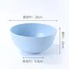 Tigela de Plástico de Palha de Trigo 20cm Criativa Nórdica Tigela para Macarrão Instantâneo Estudante Dormitório Tigela Anti-Queda Tigela Doméstica para Sopa