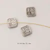 Separador de Cuentas Filigrana Vintage con Accesorios de Plata Antigua para Pulsera Colgante de la Suerte