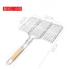 Pinza para Pescado a la Parrilla de Acero Inoxidable Rejilla para Pescado a la Parrilla Pinza de Malla para Pescado a la Parrilla Pinza de Malla para Barbacoa Tabla Utensilio Redondo para Barbacoa Comercial Tamaño Grande