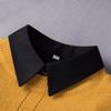 Cuello falso versátil estilo coreano, cuello de muñeca versátil, cuello falso para camisa blanca de mujer, cuello decorativo para suéter, negro