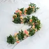 Decoración envolvente para conducto de aire acondicionado tipo enredadera de rosas en centro comercial, flores de simulación de cascada, flores de seda, flores artificiales, decoración de flores artificiales