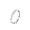 Anel de Prata de Lei S925 para Mulheres, Anel de Dedo Indicador de Diamante de Nicho High-End, Luxo Acessível e Elegante, Pulseira Empilhável de Boca Fechada para Mulheres