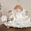 Ropa Infantil Estilo Coreano Nuevo Chaleco con Borde de Volantes Conjunto de Dos Piezas para Niñas Verano Top sin Mangas Shorts Conjunto Delgado