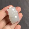 Nueva Cadena con Colgante Zodiaco Verde Tianshan Jade de Seda Dorada de Xinjiang Tallado Animal Tridimensional Colgante Zodiaco