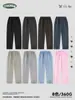 CKX Roupa Masculina 26 Novidades Outono/Inverno Marca da Moda Calça de Moletom Retro Americana Solta Caimento Fluido Perna Larga Casual Lavada Desgastada