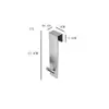 En stock gancho de acero inoxidable montado en la parte posterior gancho trasero para puerta de vidrio perchero desmontable gancho de metal para ropa de baño sin perforaciones