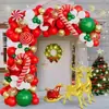 Pacote de Balões de Natal 2026 Filme de Alumínio Balão de Látex Combinação Decoração Cenário Montagem Atmosfera Balões de Festa