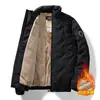 Ropa de invierno para hombre, forrada de polar y engrosada, abrigo de algodón para hombres de mediana edad y ancianos, chaqueta para hombre, abrigo de algodón de invierno para hombres de mediana edad, abrigo de algodón para papá, estilo otoño e invierno
