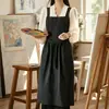 Avental Artístico Estilo Coreano para Cozinha Doméstica, Estúdio de Arte Feminino, Roupa de Trabalho para Salão de Unhas, Floricultura, com Logo Impresso, Moderno