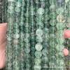 Ventas Directas de Fábrica Cuentas Redondas de Fluorita Verde Natural Cuentas Fluorescentes Verde Fresa Accesorios de Joyería DIY Productos Semielaborados al por Mayor