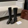 Versão em Couro de Vaca~Botas Longas para Mulheres, Nova Moda Outono e Inverno, Versátil Tendência Couro Genuíno Sola Grossa Estilo Hot Girl Botas de Equitação Femininas, Botas de Cano Alto