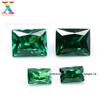 Pedra Solta Retangular de Ângulo Reto Colorida de Zircônia 34 # Verde Claro 35 # Zircônia Verde 7A Produto Acabado Pode Ser Usado para Fabricação de Joias.