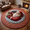 Alfombra de terciopelo de cristal transfronteriza, alfombra de sala de estar navideña visual 3D, alfombra duradera y decorativa, venta al por mayor del fabricante