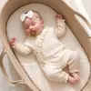 Body de Mariposa para Bebé Algodón Puro Primavera y Otoño Capa Base para Recién Nacido Traje de una Pieza de Manga Larga Mono de Bebé con Lazo Ropa para el Hogar