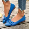 Comércio Exterior Transfronteiriço Plus Size Outono 2026 Nova Moda Casual Sapatos Femininos de Salto Baixo com Laço Sapatos Planos Slip-on